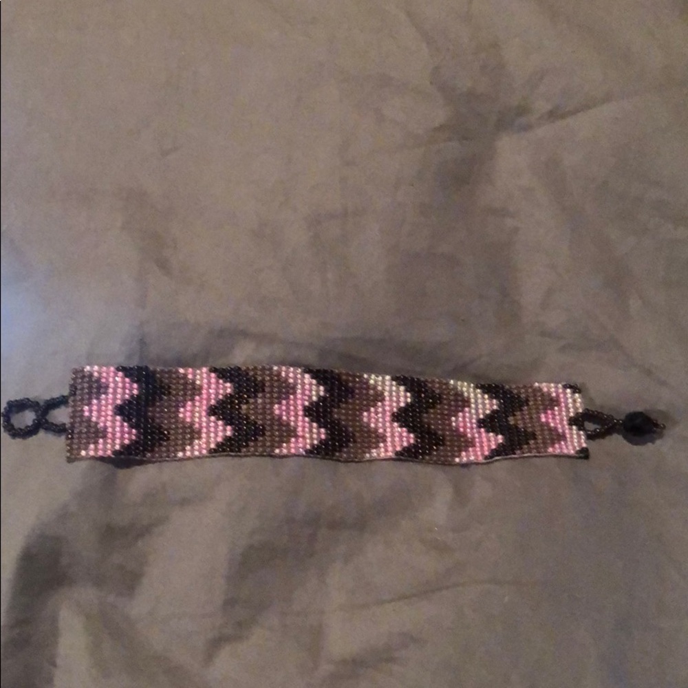 Purple beaded bracelet